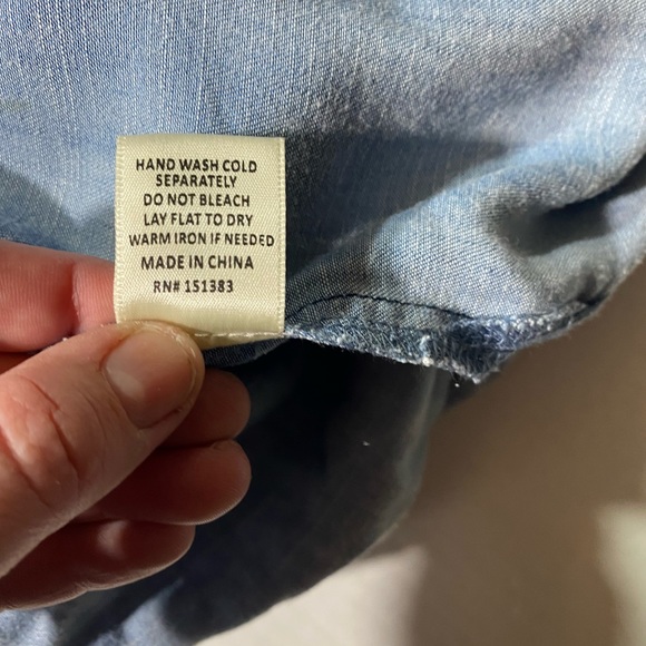 Current Air Anthropologie Los Angles Light Denim Long Sleeves Dress Size S - Picture 10 of 13